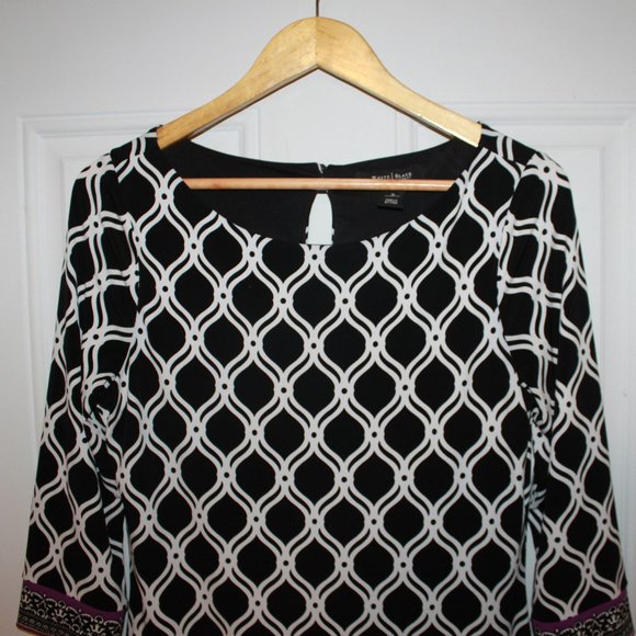 LIMITED TIME SALE: WHBM Shift Dress Geometric Pattern Size S - Picture 2 of 10